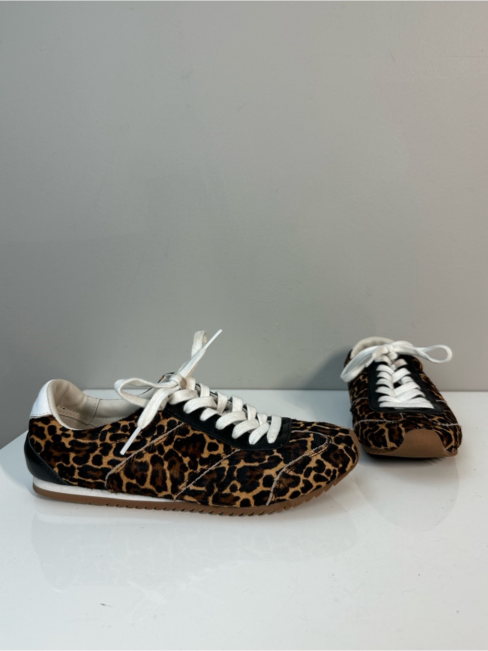 J. Crew Rec Leopard Print Calf Hair Sneakers Size 8